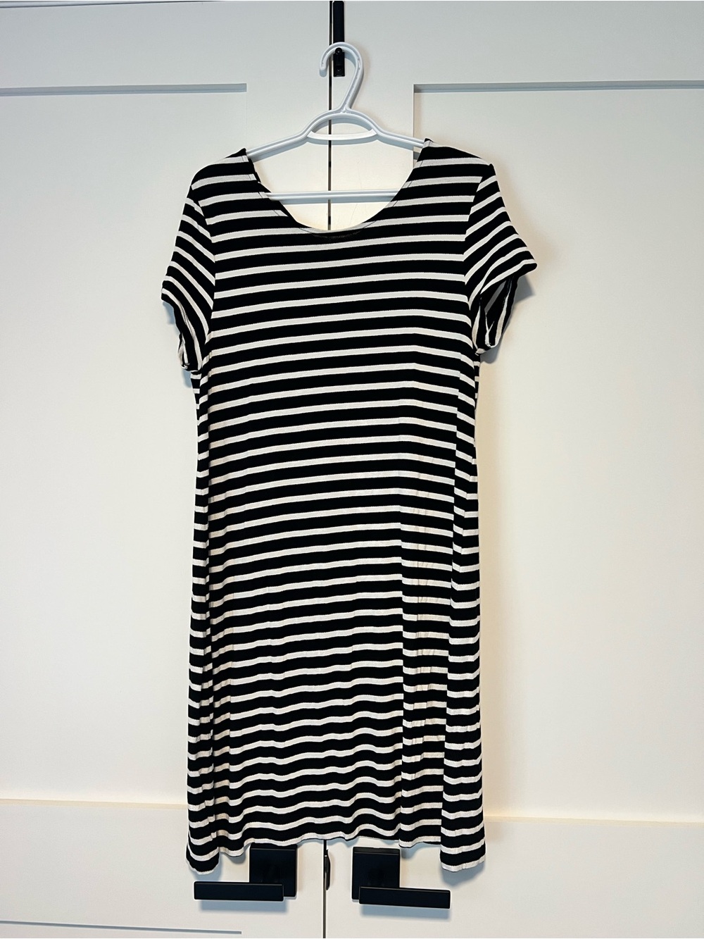 Only Black and White Striped Mini Dress
